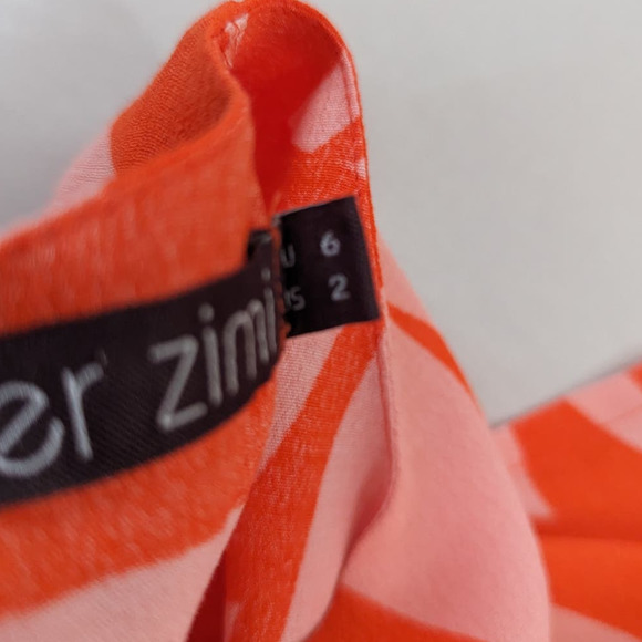 Mister Zimi Charlie Playsuit Tropical Orange Sleeveless Romper US 2 Preowned - Picture 6 of 9